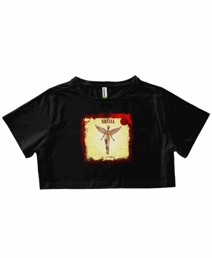 Cropped Nirvana -  Gostou da estampa? Temos para Ecobag e caneca. É só pedir pelo nosso ZAP!