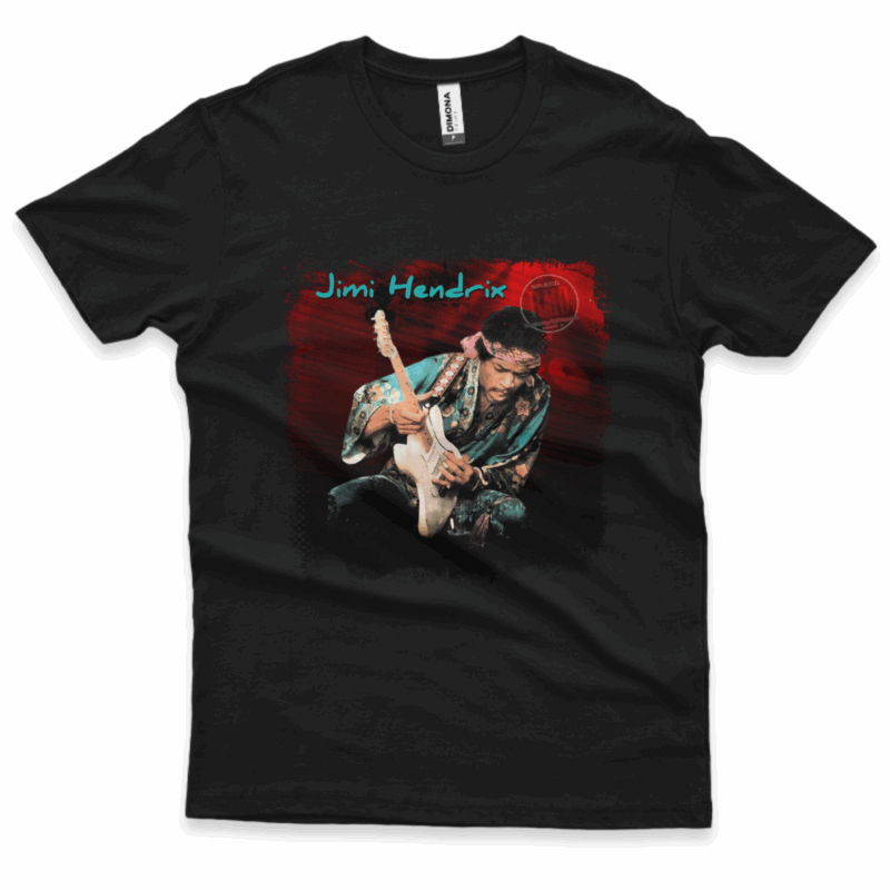 Camiseta Jimi Hendrix -Temos esta estampa para outros produtos. É só pedir pelo contato!