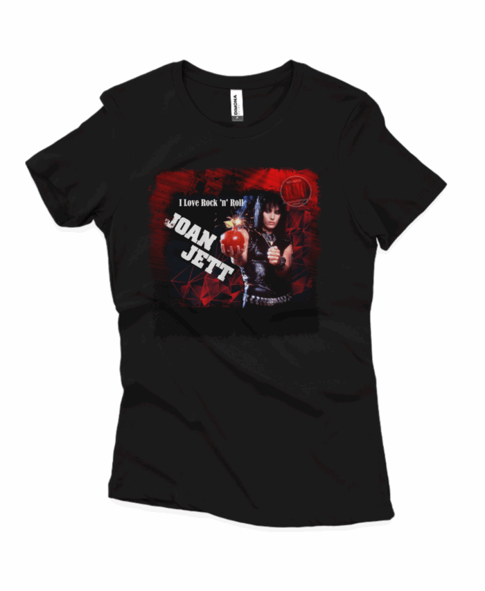 Camiseta baby long  Joan Jett - I Love Rock 'N Roll    (Cenário-pop)