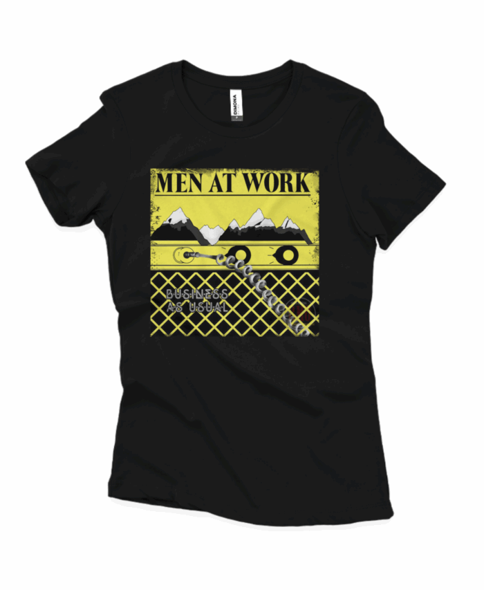 Camiseta baby long Men at Work  (Cenário-pop)
