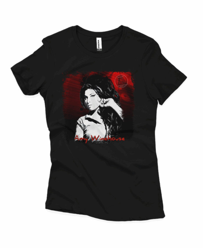 Camiseta baby long Amy Winehouse (Cenário-pop)
