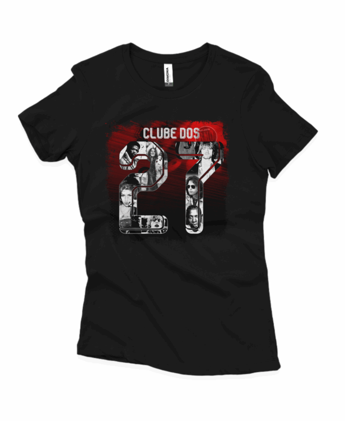 Camiseta baby long Clube dos 27 (Cenário-pop)