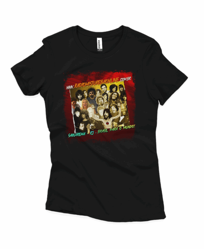 Camiseta baby long Galera Mistureba (Cenário-pop)