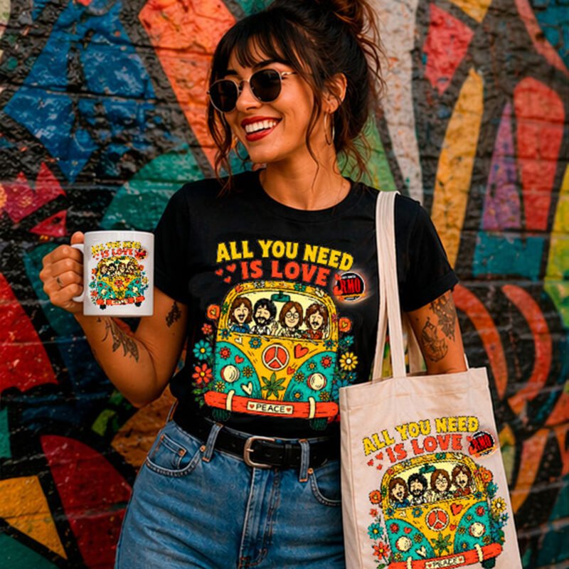 Camiseta baby long The Beatles - All You Need Is Love