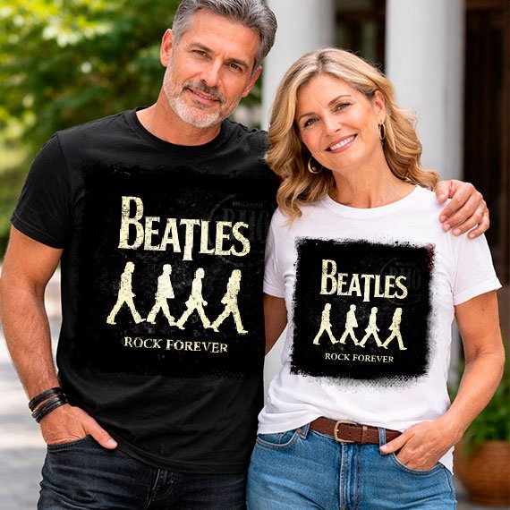 Camisa The Beatles Rock Forever